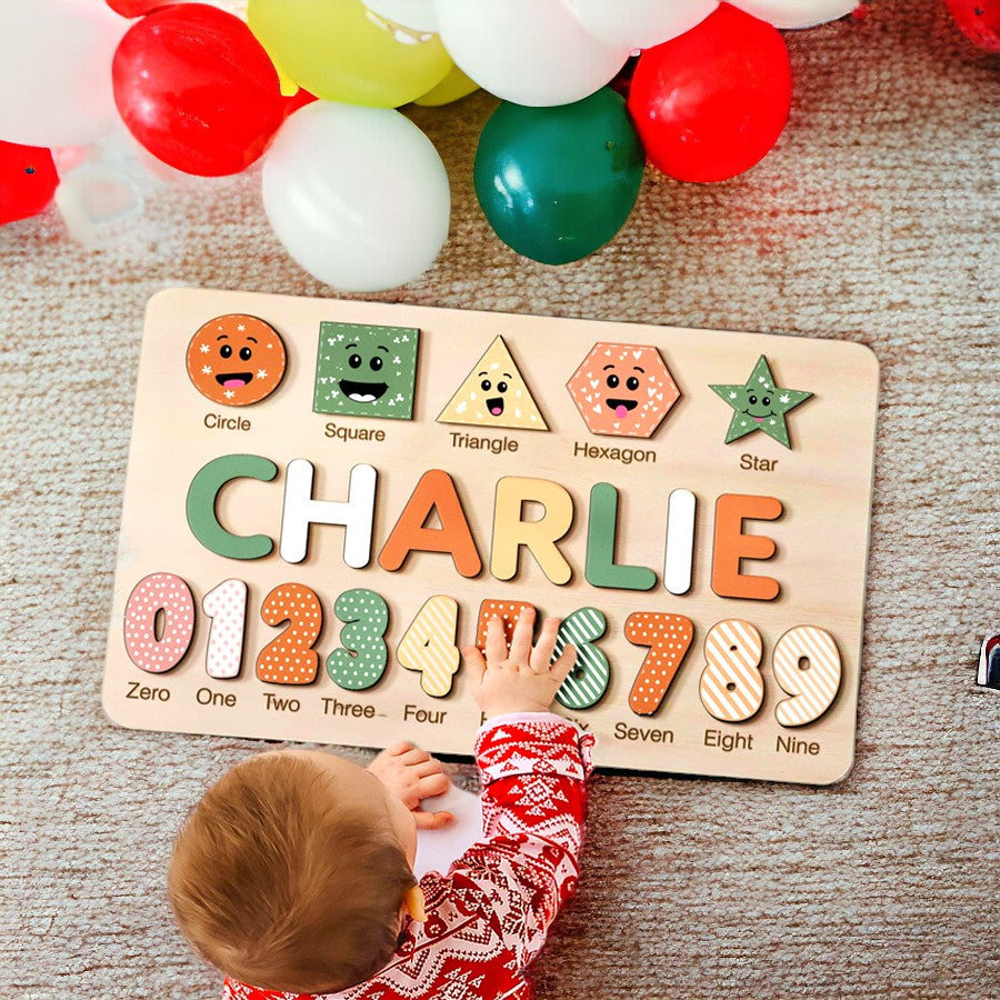 Puzzle prénom en bois, Puzzle Prenom, Personnalisable, Cadeau  personnalisé bébé
