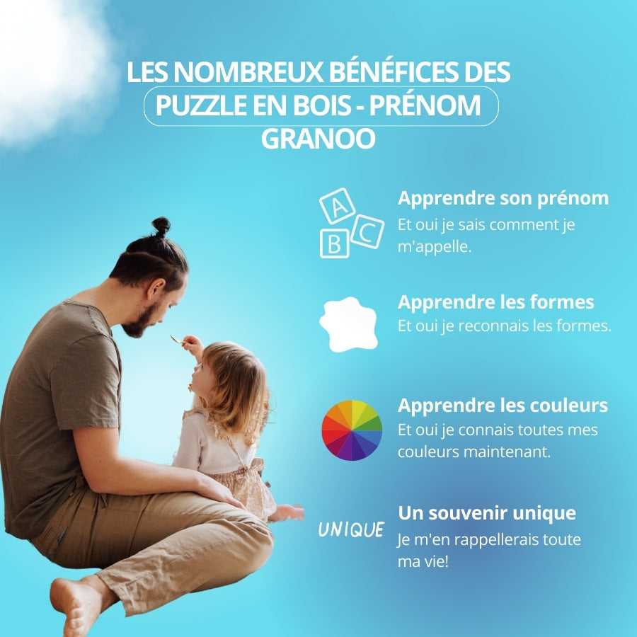 L'unique puzzle éducatif personnalisé - Prénom